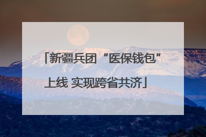 新疆兵团“医保钱包”上线 实现跨省共济