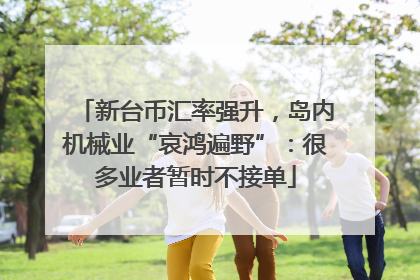 新台币汇率强升，岛内机械业“哀鸿遍野”：很多业者暂时不接单