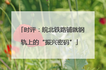 时评：皖北铁路铺就钢轨上的“振兴密码”