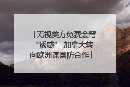无视美方免费金穹“诱惑” 加拿大转向欧洲谋国防合作