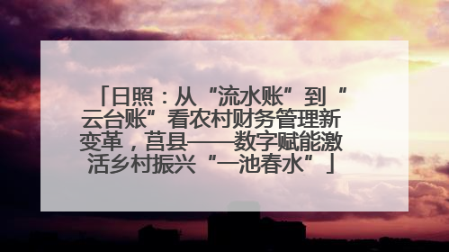 日照：从“流水账”到“云台账”看农村财务管理新变革，莒县——数字赋能激活乡村振兴“一池春水”