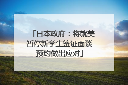 日本政府：将就美暂停新学生签证面谈预约做出应对