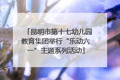 昆明市第十七幼儿园教育集团举行“乐动六一”主题系列活动