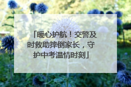 暖心护航！交警及时救助摔倒家长，守护中考温情时刻