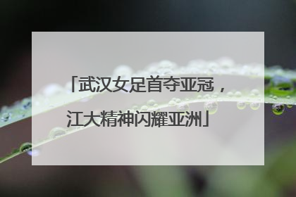 武汉女足首夺亚冠，江大精神闪耀亚洲