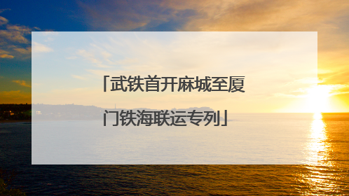 武铁首开麻城至厦门铁海联运专列