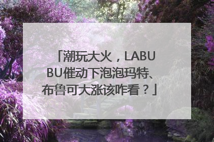潮玩大火，LABUBU催动下泡泡玛特、布鲁可大涨该咋看？