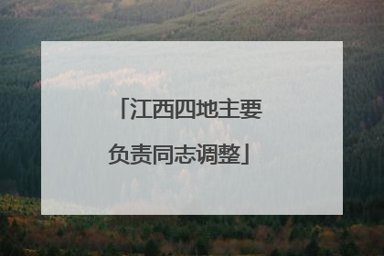 江西四地主要负责同志调整