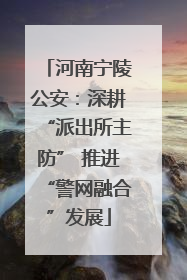 河南宁陵公安：深耕“派出所主防” 推进“警网融合”发展