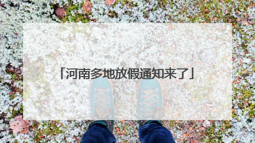 河南多地放假通知来了