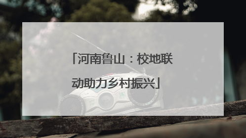 河南鲁山：校地联动助力乡村振兴