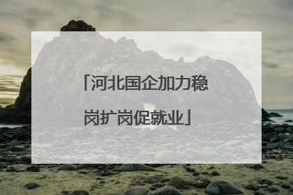 河北国企加力稳岗扩岗促就业