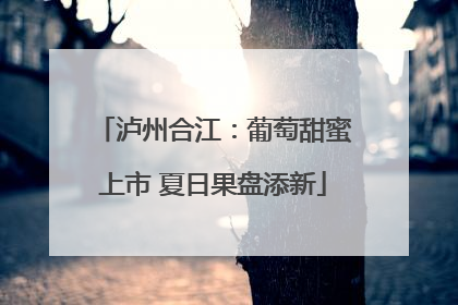 泸州合江：葡萄甜蜜上市 夏日果盘添新