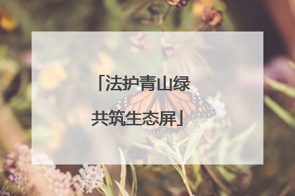 法护青山绿 共筑生态屏