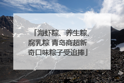 海虾粽、养生粽、腐乳粽 青岛商超新奇口味粽子受追捧