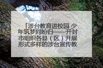 涉台教育进校园 少年筑梦同盼归——开封市组织各县（区）开展形式多样的涉台宣传教育进校园活动