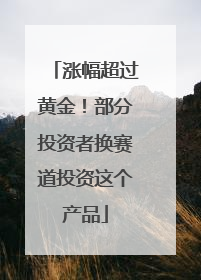 涨幅超过黄金！部分投资者换赛道投资这个产品