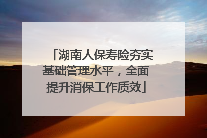 湖南人保寿险夯实基础管理水平，全面提升消保工作质效