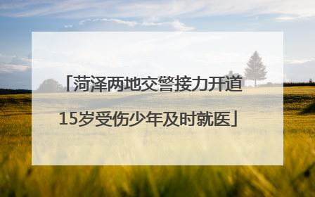 菏泽两地交警接力开道 15岁受伤少年及时就医