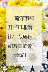 菏泽市召开“打非治违”专项行动方案解读会议