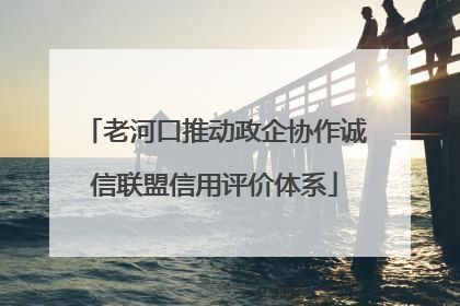 老河口推动政企协作诚信联盟信用评价体系