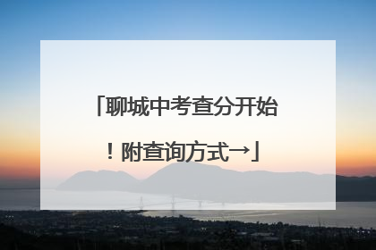 聊城中考查分开始！附查询方式→