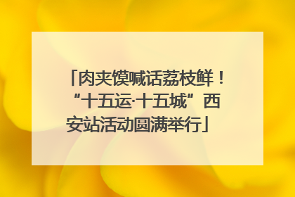肉夹馍喊话荔枝鲜！“十五运·十五城”西安站活动圆满举行