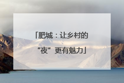 肥城：让乡村的“夜”更有魅力