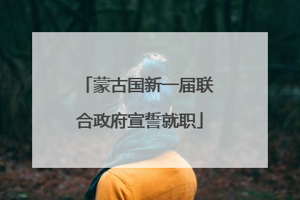 蒙古国新一届联合政府宣誓就职