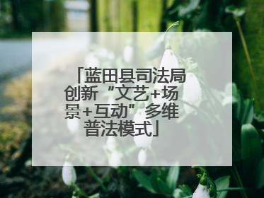 蓝田县司法局创新“文艺+场景+互动”多维普法模式