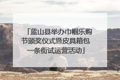 蓝山县举办巾帼乐购节颁奖仪式暨皮具箱包一条街试运营活动