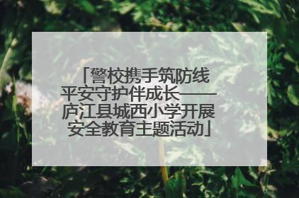警校携手筑防线 平安守护伴成长——庐江县城西小学开展安全教育主题活动