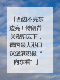西边不亮东边亮！特朗普关税阴云下，德国最大港口汉堡港积极“向东看”
