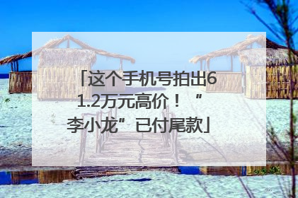 这个手机号拍出61.2万元高价！“李小龙”已付尾款