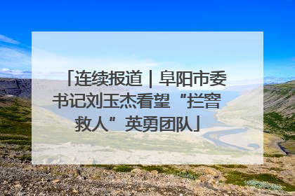 连续报道｜阜阳市委书记刘玉杰看望“拦窨救人”英勇团队