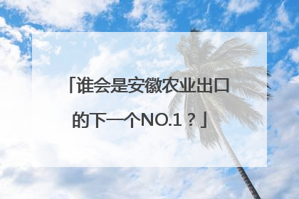 谁会是安徽农业出口的下一个NO.1？