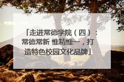 走进常德学院（四）：常德常新 惟精惟一，打造特色校园文化品牌
