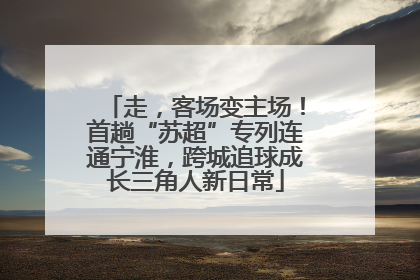 走，客场变主场！首趟“苏超”专列连通宁淮，跨城追球成长三角人新日常