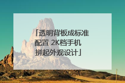 透明背板成标准配置 2K档手机拼起外观设计