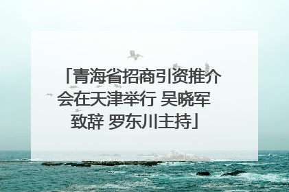 青海省招商引资推介会在天津举行 吴晓军致辞 罗东川主持