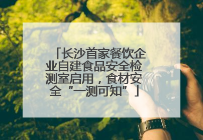 长沙首家餐饮企业自建食品安全检测室启用，食材安全“一测可知”