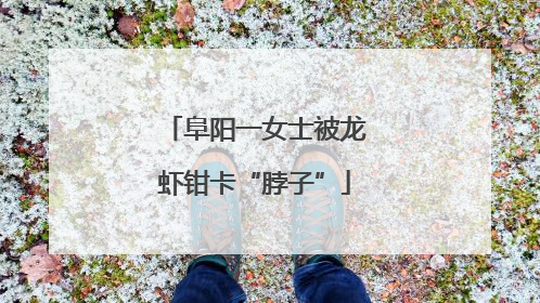 阜阳一女士被龙虾钳卡“脖子”