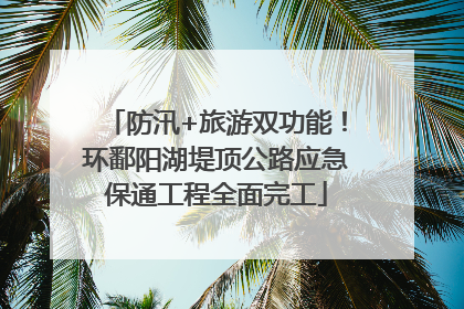 防汛+旅游双功能！环鄱阳湖堤顶公路应急保通工程全面完工