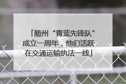 随州“青蓝先锋队”成立一周年，他们活跃在交通运输执法一线