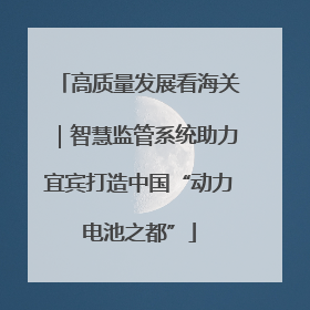 高质量发展看海关｜智慧监管系统助力宜宾打造中国“动力电池之都”