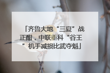 齐鲁大地“三夏”战正酣，中联重科“谷王”机手减损比武夺魁