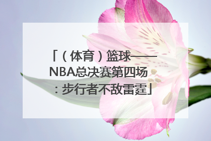 （体育）篮球——NBA总决赛第四场：步行者不敌雷霆