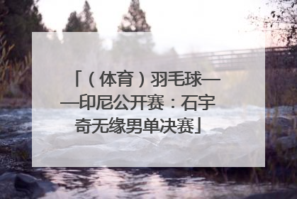 （体育）羽毛球——印尼公开赛：石宇奇无缘男单决赛