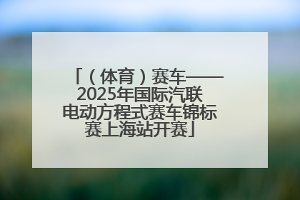 （体育）赛车——2025年国际汽联电动方程式赛车锦标赛上海站开赛