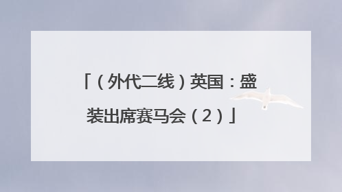 （外代二线）英国：盛装出席赛马会（2）